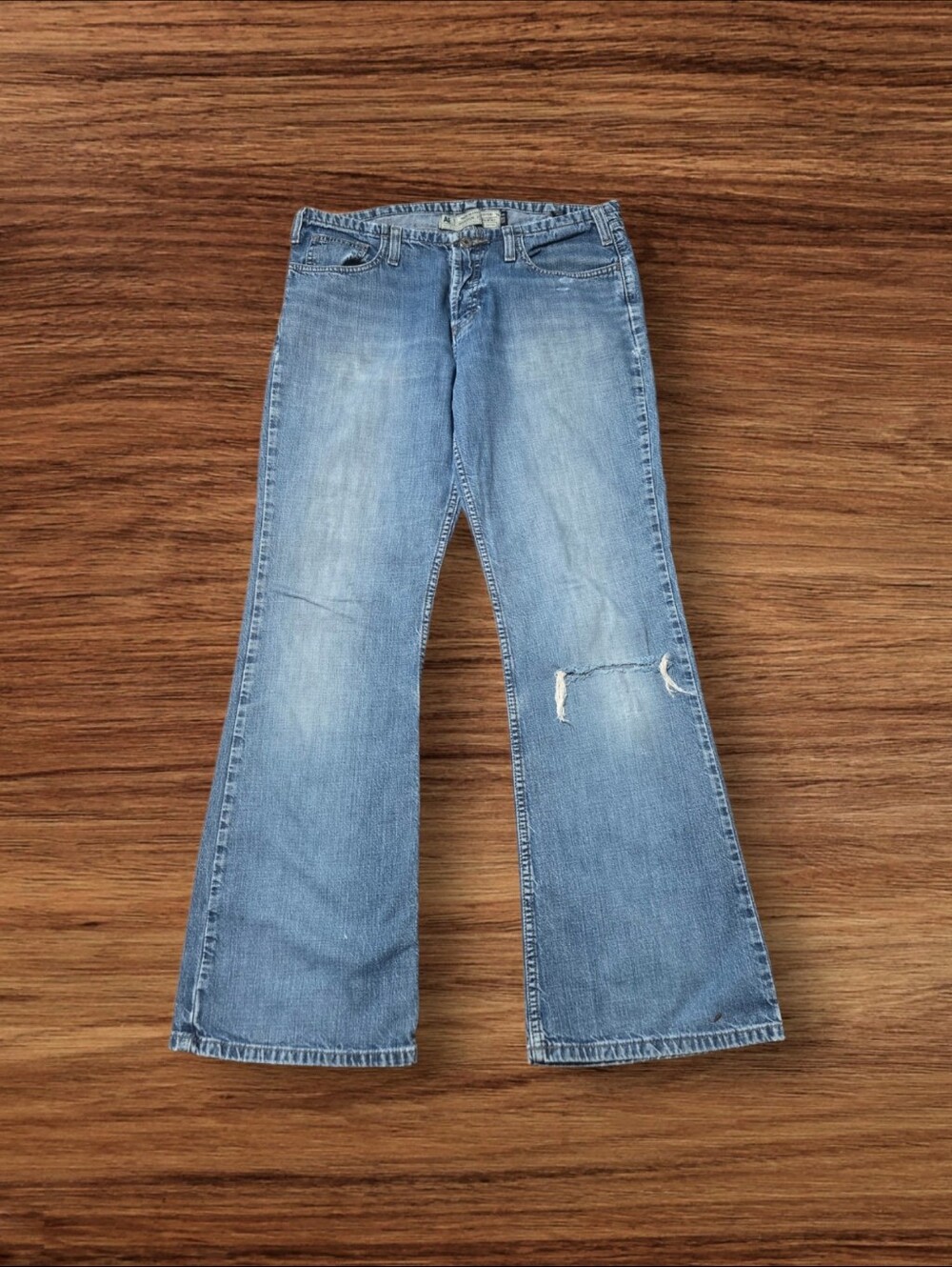 American Eagle Outfitters Y2k 90s Vintage Low Rise Button Fly Flare Jeans
